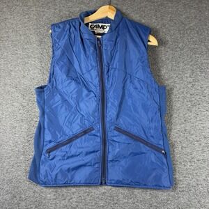 Camp 7 Vest Nylon Puffer Mens XL Blue Snap Button Gorpcore Outdoors